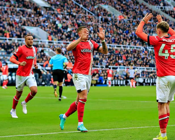 Ross Barkley celebrates scoring against Newcastle on Saturday - pic: Liam Smith
