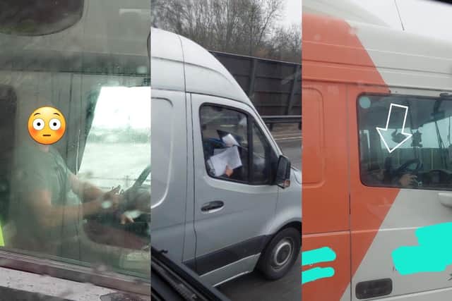 Snaps of some of the drivers caught by the policing unit