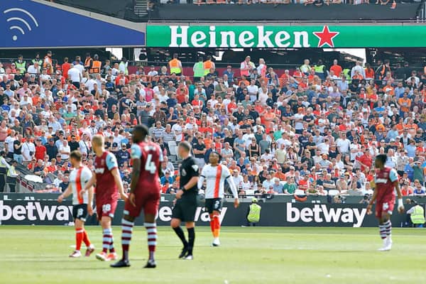 Luton's fans pack out the away end at West Ham last weekend - pic: Liam Smith