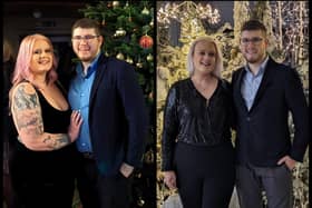 Before and after their weight loss. Picture: Amy Louise