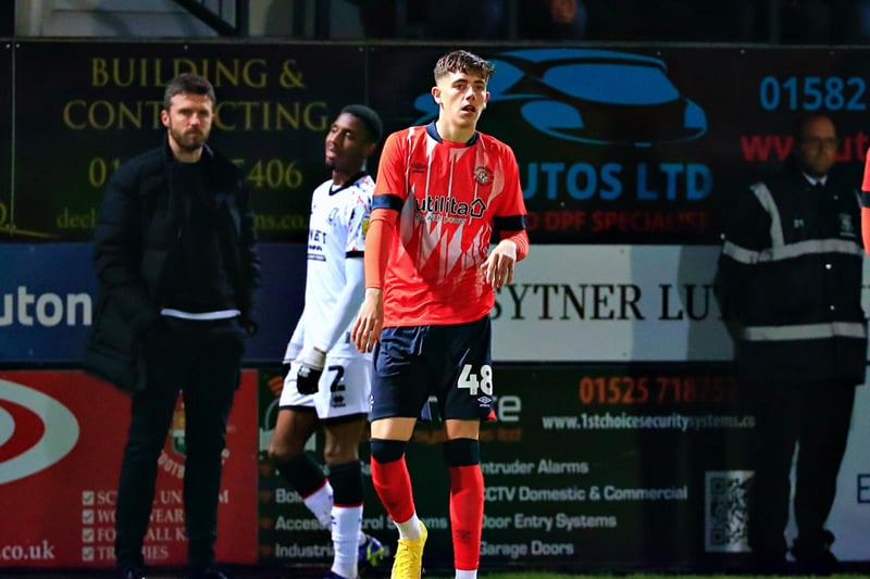 A night the 17-year-old will never forget, on for his senior Luton debut in place of Doughty for the final seven minutes. Against some real tough opponents, he held his position well and made some vital clearances when he needed to. First of many appearances hopefully.