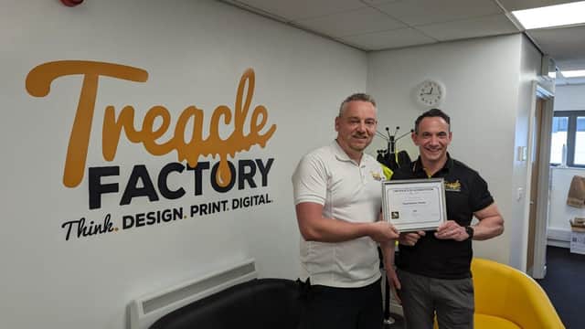 Treacle Factory showing their Good Business Charter Accreditation