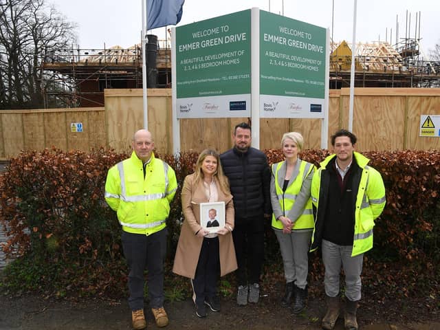 Louise and Matthew Fox, George's parents, visited the housing development. Picture: Vistry Group
