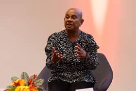 Doreen Lawrence taking questions at the University of Bedfordshire event last week
