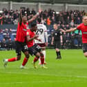 Thelo Aasgaard, pictured here scoring for the Hatters, has left Kenilworth Road to sign for Rangers - pic: David Horn / PRiME Media Images