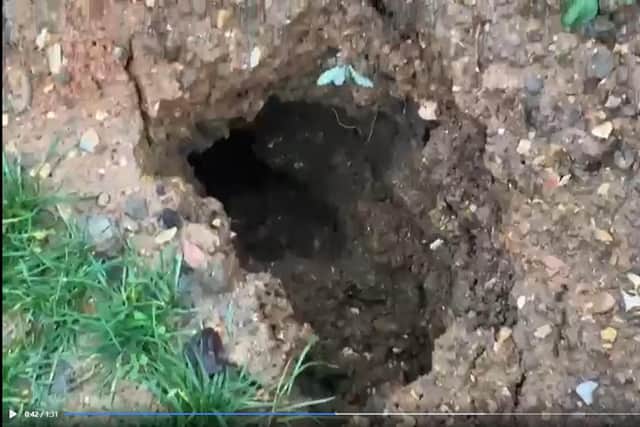 Some of the holes are quite deep