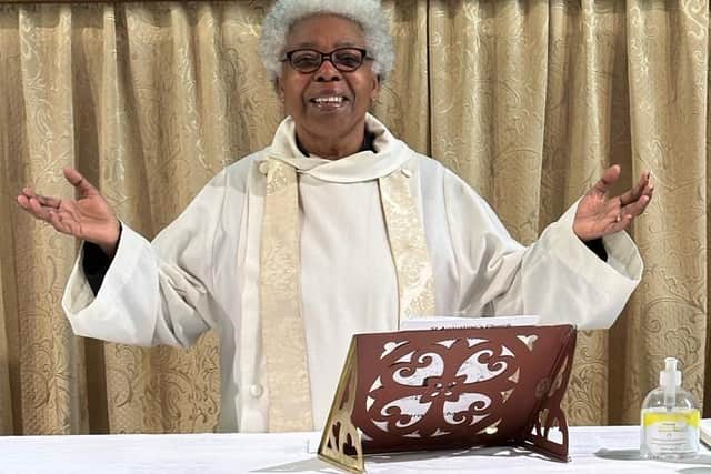 Rev Gladys Finlayson presided over Holy Communion on Sunday - the first time in church's 155 year history that the service was taken by a female priest