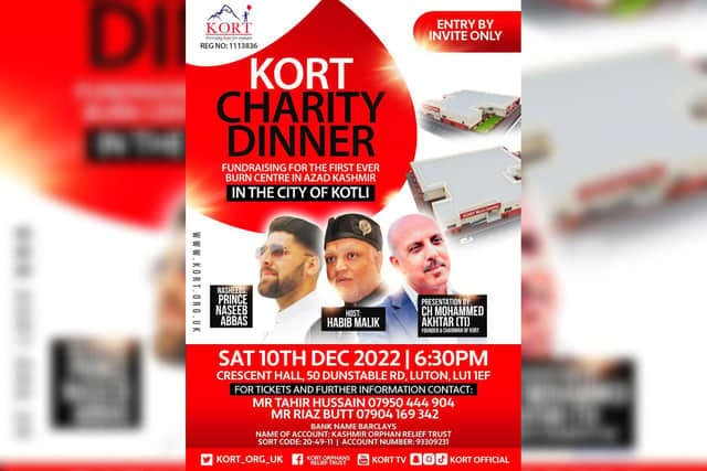 The charity dinner is on December 10
