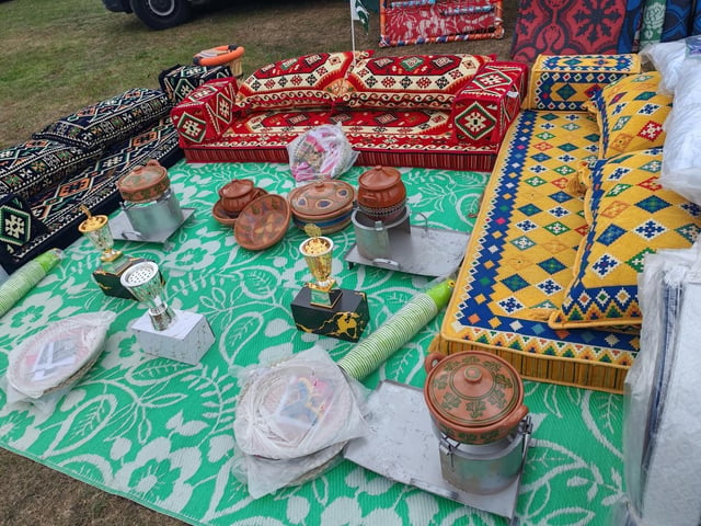 Traditional Pakistan and Kashmir items being showcased and sold at the event.