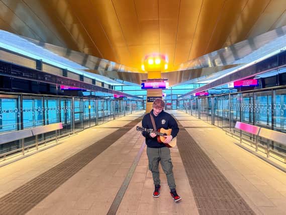 Ty was snapped at the Luton Airport DART station. Picture: Step Forward Luton