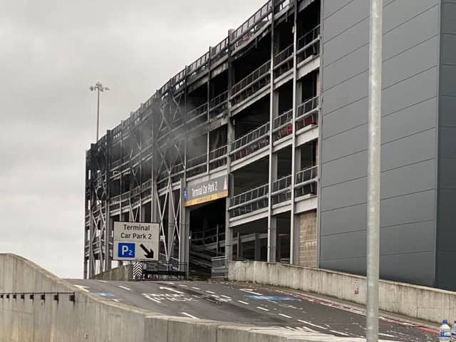 Around 1,400 cars are believed to have been destroyed in the car park blaze