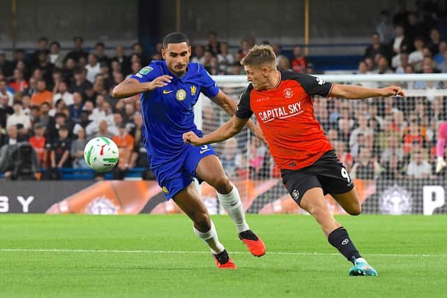 Callum Marshall makes his first league start for Luton at Mansfield - pic: Andy Fitzsimons