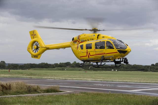 An East Anglian Air Ambulance (Photo by Heathcliff O'Malley - WPA Pool/Getty Images)