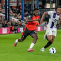 Shayden Morris gets forward on his debut against Barnet on Tuesday night - pic: David Horn / PRiME Media Images
