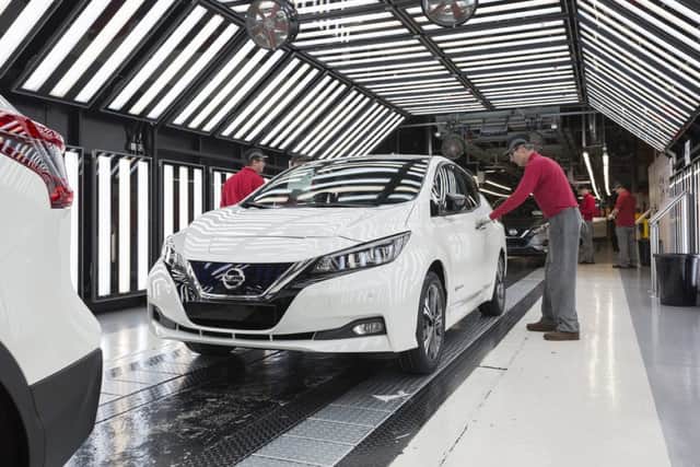 Nissan builds the Leaf, Qashqai and Juke at Sunderland but exports 70% of vehicles to Europe (Photo: Nissan)