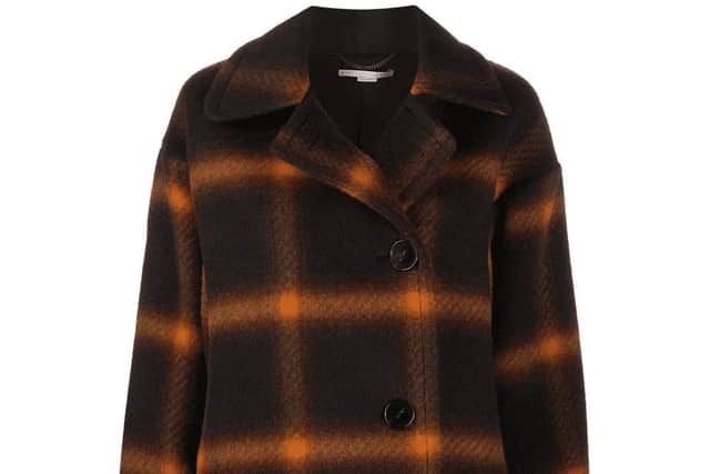Over-sized check print coat Stella McCartney