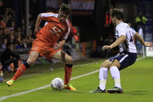 Hatters defender Jack James on his debut against Spurs U21s