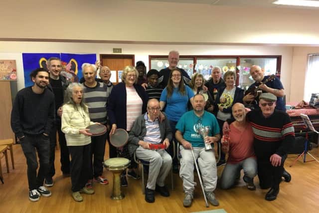 Music24's music therapy group in Luton, Minds in Motion, for people diagnosed with dementia and their carers