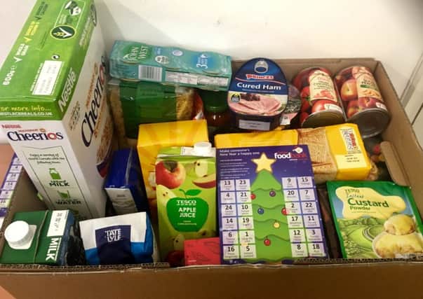 The advent calendar and food items.  Last year (2016),  Luton Foodbank gave out over 8,000 food parcels, an increase of 33 per cent.
