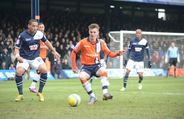 JJ O'Donnell in action for Luton during their FA Cup tie with Millwall