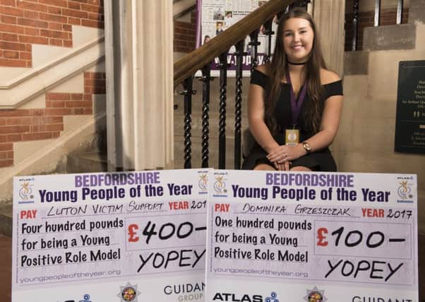 Dominika Grzeszczak at the Atlas Young People of the Year awards. Photo by Paul Sanwell
