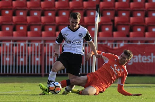 JJ O'Donnell is challenged by Jack Stacey at the weekend
