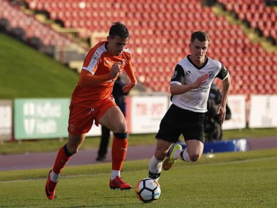 Olly Lee moves forward against Gateshead last week
