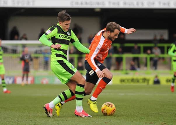 Andrew Shinnie in action against Forest Green on Saturday