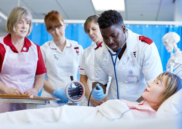 Bedfordshire nursing students in action.
