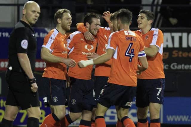 Jack Marriott on target for Luton in the Checkatrade Trophy