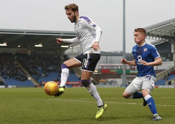 Andrew Shinnie in action against Chesterfield