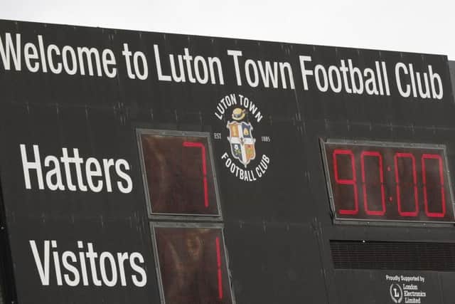 The scoreboard says it all as Hatters thrash Stevenage