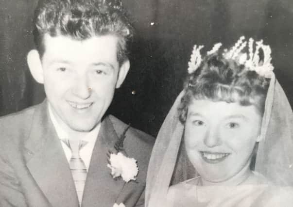 Peter and Brenda Gilbert on their wedding day in 1958