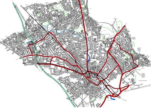 A map of the proposed red routes