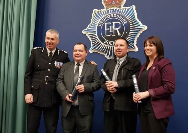 Security from The Mall Luton were presented with commendations