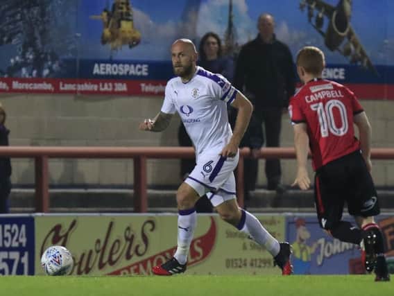 Town defender Scott Cuthbert is ready to play against Cambridge