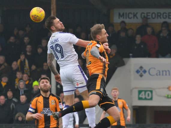 James Collins became Luton's eighth player to be sent off this season at the weekend