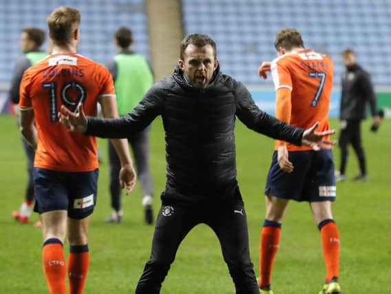 Hatters boss Nathan Jones urges Town's fans to stick with his side at the full time whistle