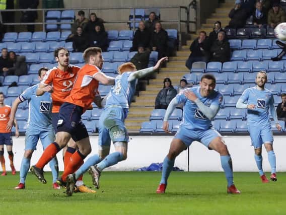 James Collins makes it 2-2 against Coventry on Tuesday night