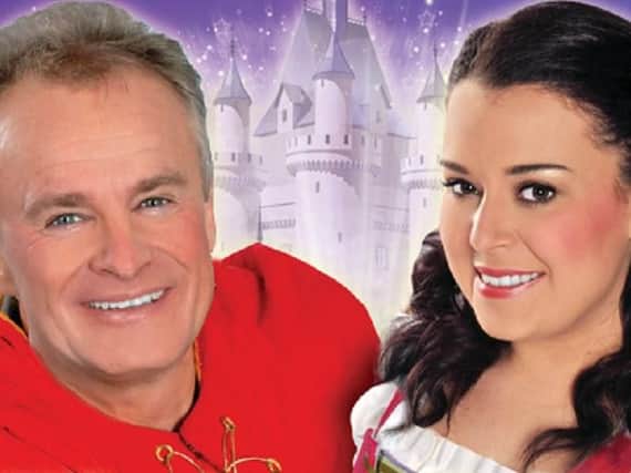 Bobby Davro and Dani Harmer star in Beauty and the Beast