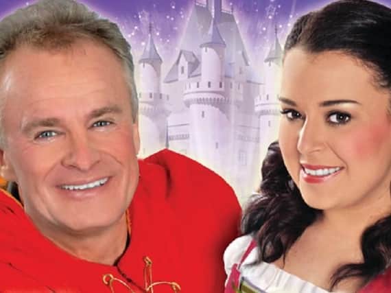 Bobby Davro and  Dani Harmer star in Beauty and the Beast
