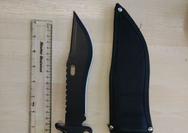 Knives recovered by Luton Community Policing team. Photo from @LutonCPT