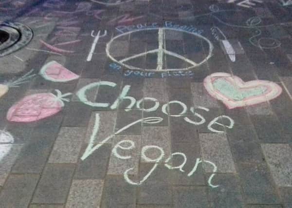 One of the chalk messages.