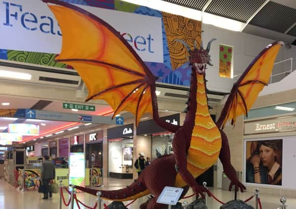 A LEGO Dragon has been built in The Mall Luton