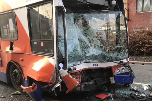 The Centrebus after the collision