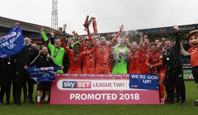 Luton celebrate promotion to League One