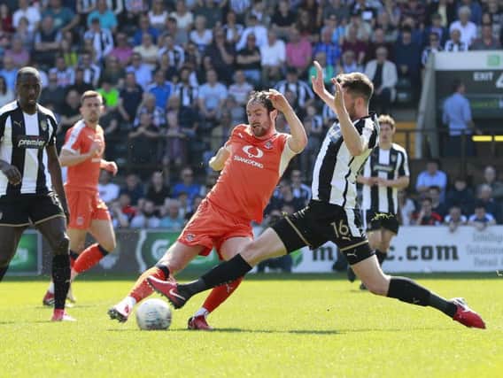 Danny Hylton was sent off against Notts County this afternoon