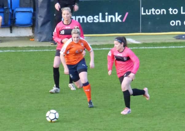 Action from Luton Town Ladies v Actonians Ladies