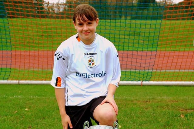 A young Lauren Bruton during her days with Luton Town Ladies