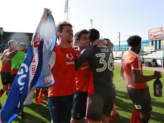 Luton celebrate reaching League One